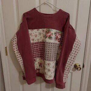Floral Handmade Patchwork Sweatshirt